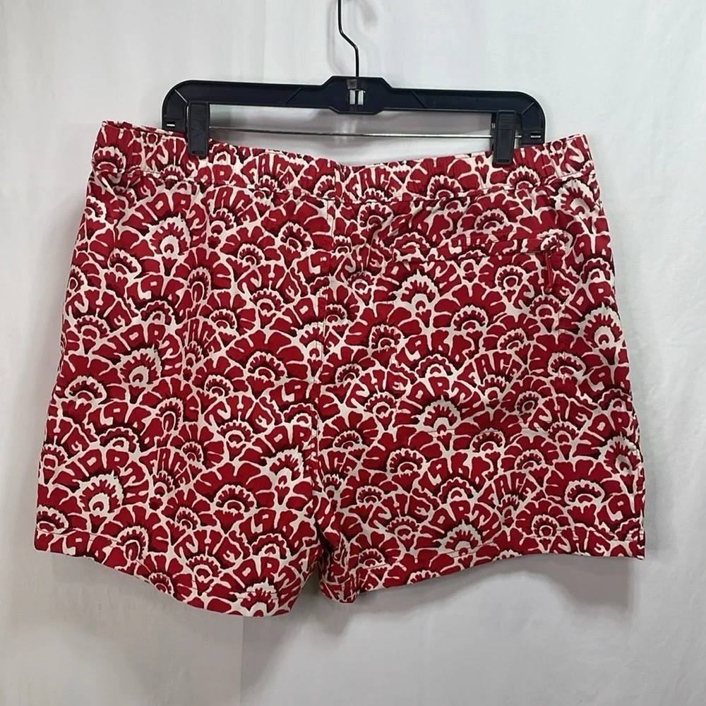 🐄 north face, red and cream printed swim shorts
